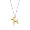 wholesale S925 Sterling Silver 3D Cartoon Balloon Dog Pendant Necklace for Women, Korean Dongdaemun New Style Delicate Collarbone Chain-0-4