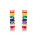 wholesale S925 Sterling Silver Rainbow Ear Hoop Women's。-0-4