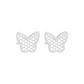 wholesale S925 Sterling Silver Honeycomb Floral Stud Earrings for Women, Minimalist Ins Geometric Square Heart Butterfly Earrings-0-9