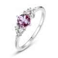 wholesale S925 Sterling Silver Cross-Border New Simple Geometry Lab-Grown Alexandrite Ins Fashion Trend Ring Wholesale-0-4