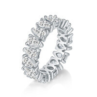 wholesale S925 Silver European and American Classic Retro Full-Set Waterdrop Zircon Ring for Women, Elegant and Luxurious Cross-Border Factory Direct Wholesale-Gold US size 8