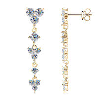 Sterling Silver Square Moissanite Stud Earrings for Women-Item X [Clearance Sale with Free Shipping] K Gold  925 Silver
