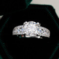 S925 Sterling Silver Hip-hop Bull Head Ring with Moissanite-0-0