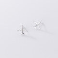 wholesale S925 silver stud earrings for women, Japanese-Korean style fashion fun diamond-inlaid airplane student cute ear accessories G6100-0-2