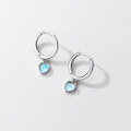 wholesale S925 Sterling Silver Heart-shaped Synthetic Ear Clasp for Women, Korean-style Simple and Sweet Heart Earrings M02492-0-0