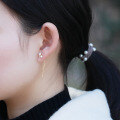 wholesale S925 silver simple Japanese-style freshwater pearl earrings ear thread for women, wholesale of unique ear accessories-0-3