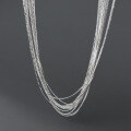 wholesale S925 Sterling Silver Textured Multi-layer Bead Necklace Ins Style High-end Personal Collarbone Chain Women Y00113-0-1