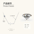 S925 Sterling Silver Moissanite Cross Pendant Necklace for Women-0-4