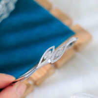 wholesale S925 sterling silver new trendy ins-style minimalist matching accessory luxury high-end full diamond bracelet custom-Platinum>Copper