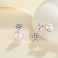 wholesale S925 Sterling Silver Cross-Border Moissanite Stud Earrings for Women, Luxe Minimalist Design, High-End Elegant Earrings, New Hot-Selling Styles-0-2