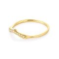 wholesale 18K Gold New Trend Fresh and Simple Line Ring for Women 9K Rose Gold Jewelry Direct from Manufacturer-0-1