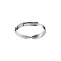 wholesale S925 Sterling Silver Polished Möbius Ring Minimalist Adjustable Commuter Ring for Women R00261-0-4