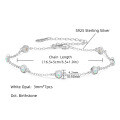Sterling Silver Bracelet with Round Emerald-Like Gemstone, Vintage Style Clearance with Free Shipping-0-13