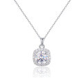 Sterling Silver Moissanite Sugar Pendant Necklace, Cross-Border Chic-0-2