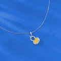 wholesale 925 Silver with 6*8 Yellow Diamond Pendant Women's Fashion Trend Necklace for Fair Skin Tone Live Stream-0-2