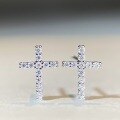 wholesale 925 Silver Gold Plated D Color Cross Moissanite Stud Earrings Unisex Hip Hop Dark Style Earrings Wholesale-0-4