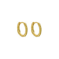 wholesale S925 sterling silver Korean version ins niche design textured minimalist irregular frosted matte circle earrings-18K Gold [Small/13#]>925 Silver