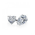 Sterling Silver Moissanite Ring Women's Luxury Set Fancy Heart Pear Shape 6 Carats-0-1