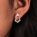 wholesale S925 Sterling Silver Irregular Hollow Geometric Stud Earrings, Fashion Minimalist Commuter Niche Design Earrings-0-2