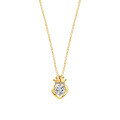 Sterling Silver Hollow Jumping Heart Crown Necklace-0-3