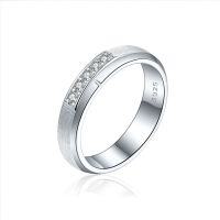 wholesale 925 Sterling Silver Brushed Matte Men's Ring, Minimalist and Unique with a Premium Feel-Platinum US size 9#