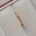wholesale S925 Sterling Silver Row Diamond Ring Fashionable and Unique Zircon Inlaid Pinky Ring Ins Minimalist Style Adjustable Index Finger Ring-0-1