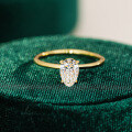 18K Gold Plated S925 Silver Moissanite Engagement Ring, Drop Shipping-0-0
