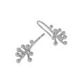 wholesale S925 Sterling Silver Korean Version Ins Minimalist Niche Luxury Design Sense Versatile Floral Textured Earrings for Women-0-4