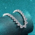 S925 Sterling Silver Full Moissanite Women's Necklace, Luxurious Diamond Design for Layering-0-1