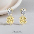 wholesale S925 Sterling Silver Four-Leaf Clover Earrings for Women,,-0-0