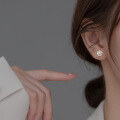 wholesale S925 silver small and simple round pearl series women's stud earrings elegant temperament earrings G8027-0-1