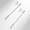 wholesale S925 Sterling Silver Korean-style Water Drop Earrings for Women, Small and Unique Design Long Tassel Earrings, Douyin Viral Ear Wholesale-0-2