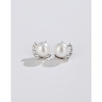 wholesale 925 Sterling Silver Freshwater Pearl Earrings for Women, New Arrival Small and Exquisite High-End Elegant Earrings for Pierced Ears-Freshwater Pearl Earrings with Plastic Earplugs>925 Silver