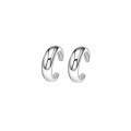 wholesale S925 sterling silver C-shaped ear clip for women, no piercing ear cartilage clip, minimalist design, small and delicate, high-end elegant earrings ear accessories-0-4