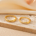 wholesale S925 Gold-plated Couple Rings with Stackable Circle Design, Minimalist Unisex Style, Popular for Men and Women-0-1