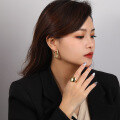 wholesale S925 Sterling Silver Irregular Ripple Ear Clasp,。-0-3