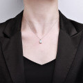 Metal Alloy Super Sparkling Square Zirconia Women's Necklace 2025 New Pendant Choker-0-2