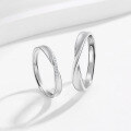 wholesale 925 Sterling Silver Eternal Love Couple Rings, Small Batch Design, Light Luxury Premium Matching Bands for 520 Gift-0-2