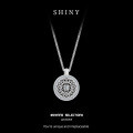 S925 Silver Eight Treasures Compass Pendant Lotus Necklace-0-0