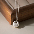 wholesale S925 silver fresh and sweet ins-style niche design cute chubby fortune ingot necklace Y01700-0-1
