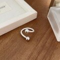 wholesale S925 Sterling Silver Ballpoint Ring Women New Korean Japanese Minimalist Geometric Ring-0-4