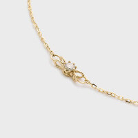 wholesale S925 Silver Plated Metal Material, Duli Jewelry Moissanite Diamond Bracelet, Japanese Sweet Style Spring New Arrival Light Luxury Jewelry Wholesale-aget* same style moissanite bow bracelet 925 silver