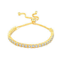 wholesale S925 Sterling Silver Moissanite Bracelet New Style Full Diamond Tennis Bracelet Adjustable Size Minimalist and Versatile Cross-Border Wholesale-3.5 carat (single 10-point moissanite) bracelet 925 silver