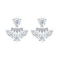 S925 Sterling Silver Versatile Elegant Two-Way Stackable Earrings for Women, European and American Cross-Border Hot Seller, Ins Style-0-0