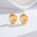 24K Gold-Plated Silver Needle Hand-Filigree Retro Vintage Ins Style Minimalist Earring Wholesale-0-6