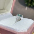 S925 Silver Gold-Plated 2ct Radiant Moissanite Ring-0-3