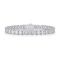 S925 Sterling Silver Tennis Bracelet with New European-American Style Full Pavé Pear Moissanite, Tarnish-Resistant Luxury Jewelry-0-3