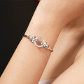 wholesale S925 Silver Cross-Border Hot-Selling Roman Diary Series Light Luxury High-End Adjustable Open Bangle from Source-0-6