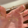 wholesale 925 Sterling Silver Lively Heart Tassel Diamond-Inlaid Bracelet, Fairy-like Fresh Sweet Versatile Fashion Luxury High-End Hand Accessory-0-2