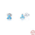 wholesale S925 Sterling Silver Geometric Clover Diamond Accent Luxury Earrings for Women, Cross-border Best-seller-0-6